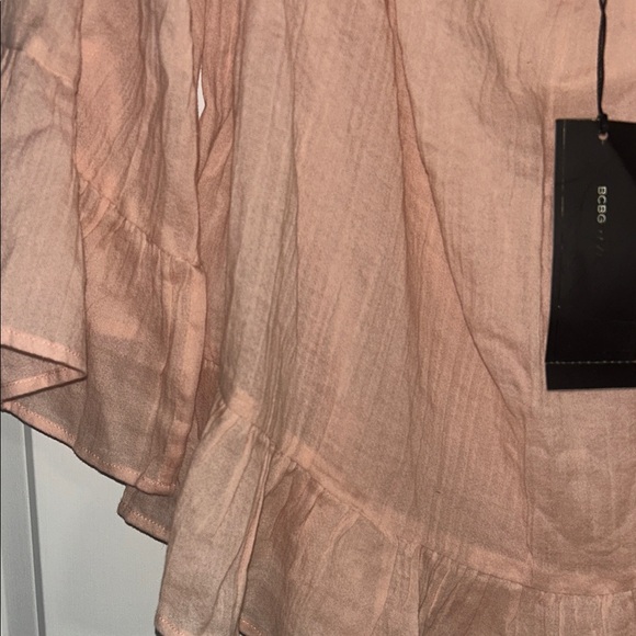 BCBGMaxAzria Light Pink Ruffle Blouse - Picture 2 of 4